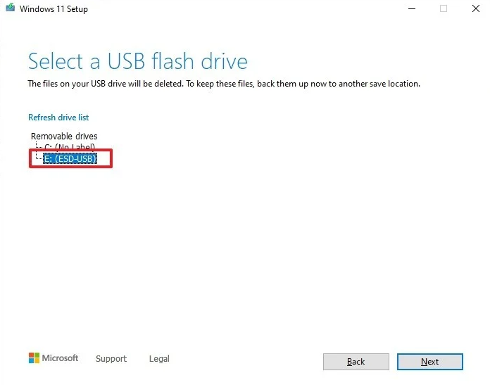 Install Windows 11 from Bootable USB