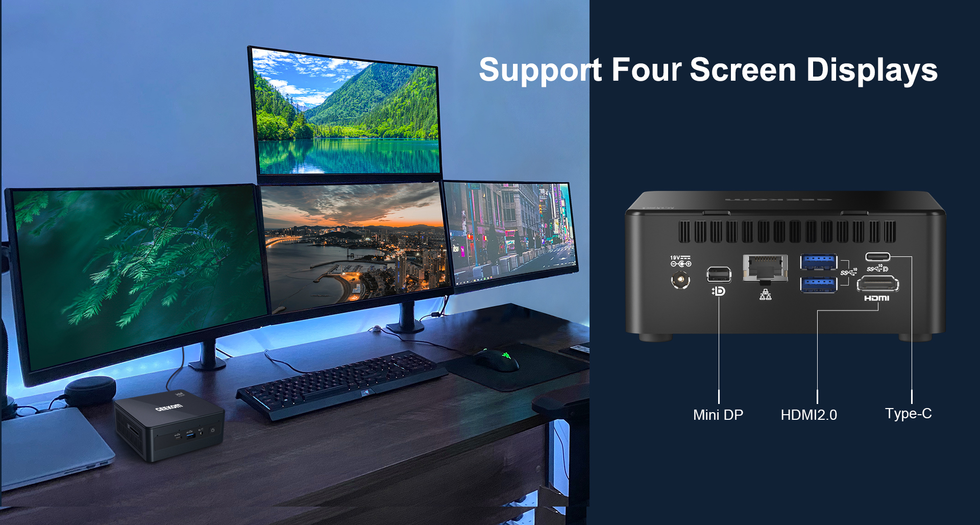 GEEKOM Mini PC Support 4K