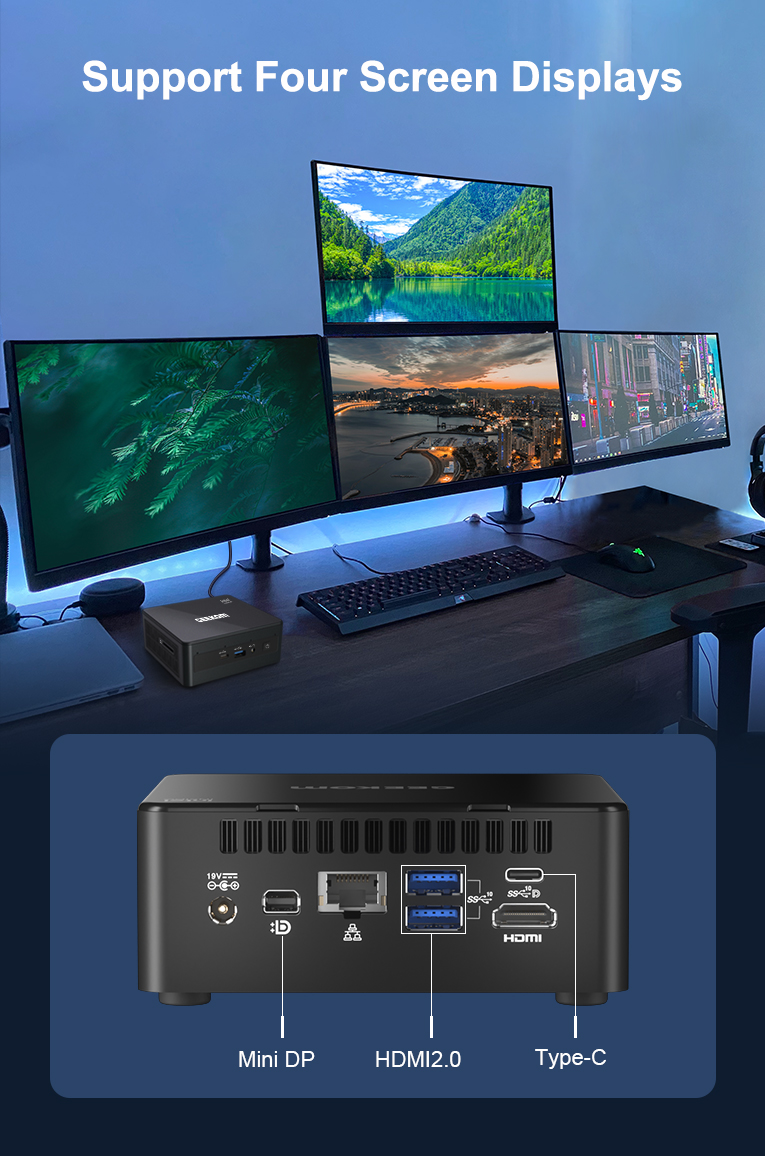 GEEKOM Mini PC Support 4K