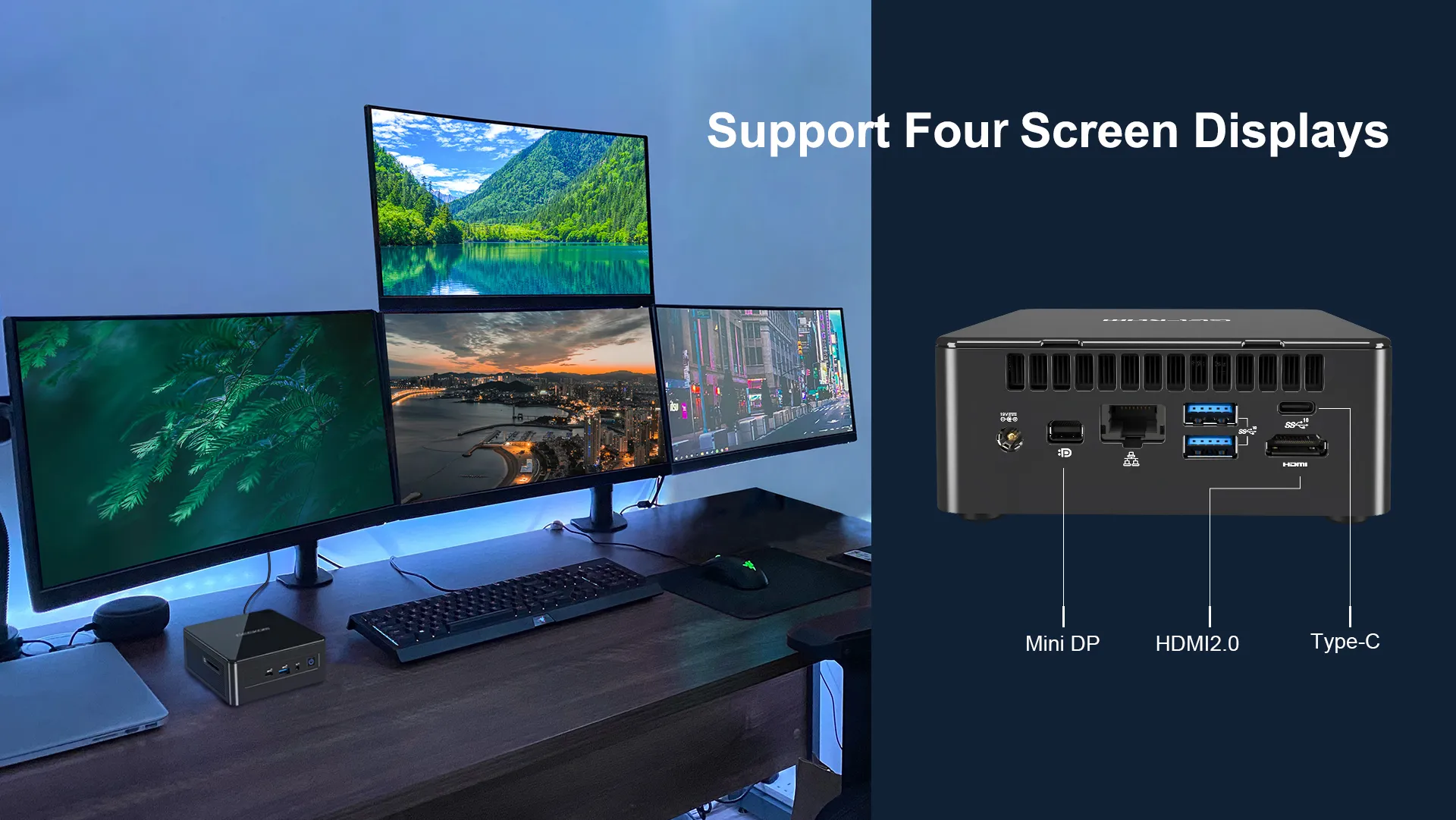 GEEKOM Mini IT8 SE Supports Multi Screen Display