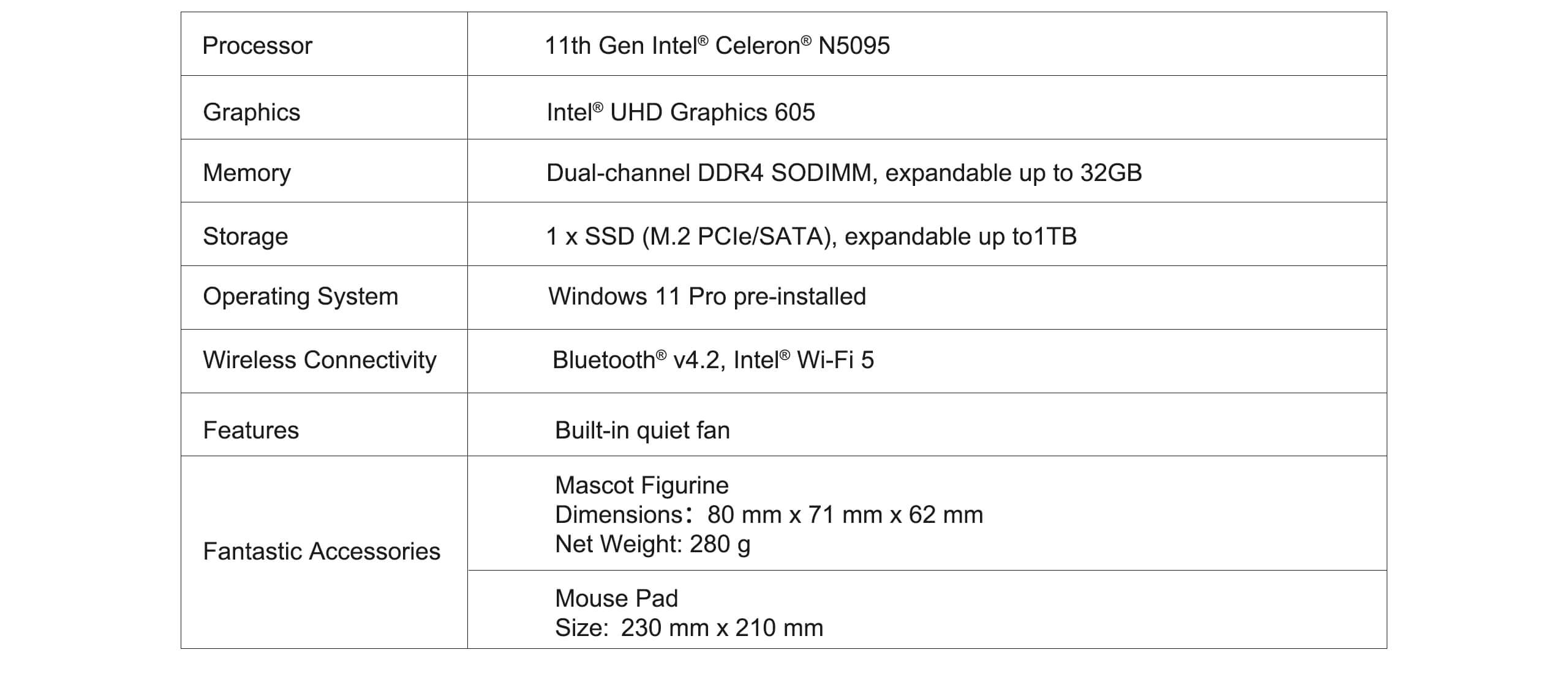 MiniAir 11 Special Edition table