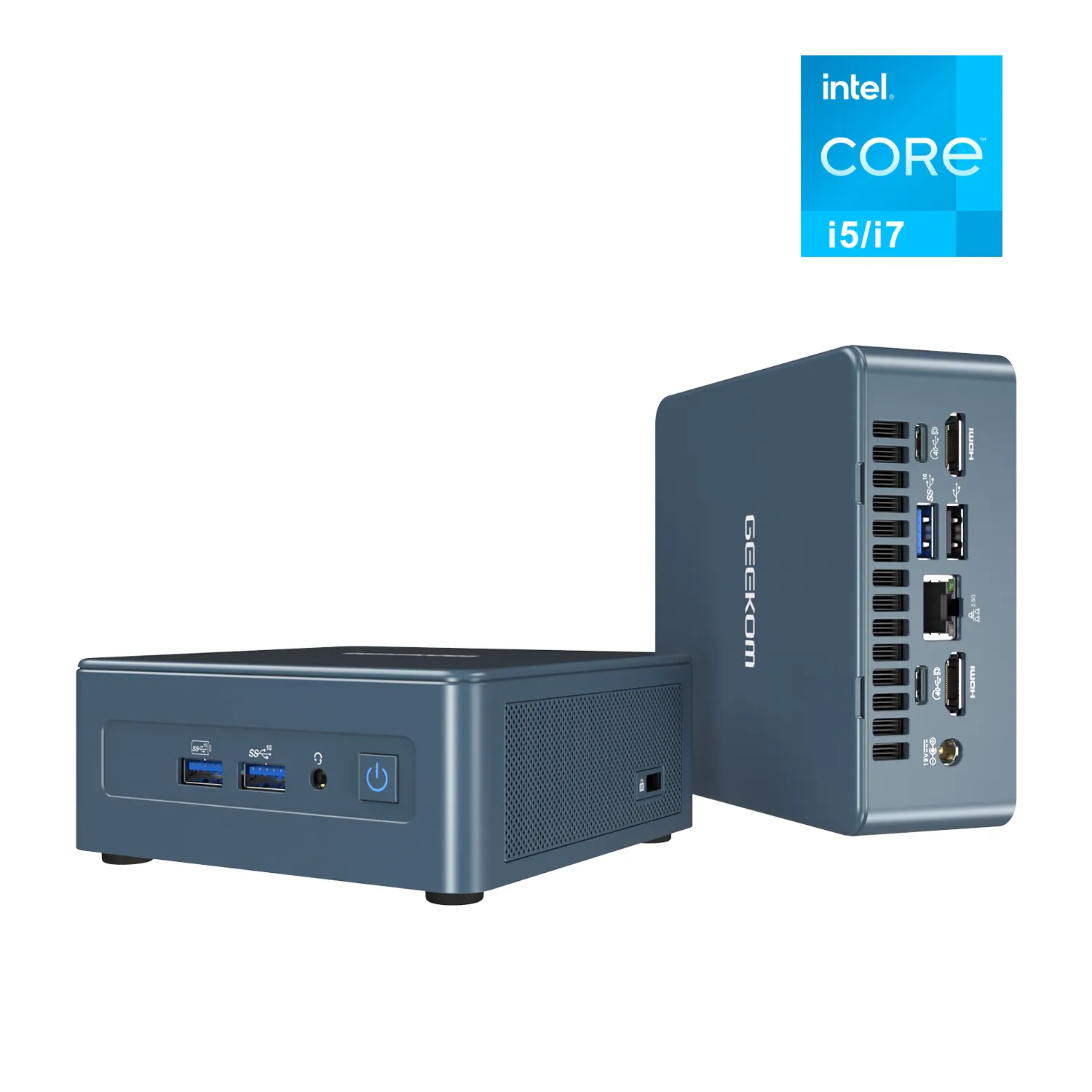 GEEKOM Mini PC Mini IT12, 12th Gen Intel i7-12650H NUC12 Mini Computers(10  Cores,16 Threads) 32GB DDR4/1TB PCIe Gen 4 SSD Windows 11 Pro Desktop PC  Support Wi-Fi 6E/Bluetooth 5.2/USB 4.0/2.5G LAN/8K 