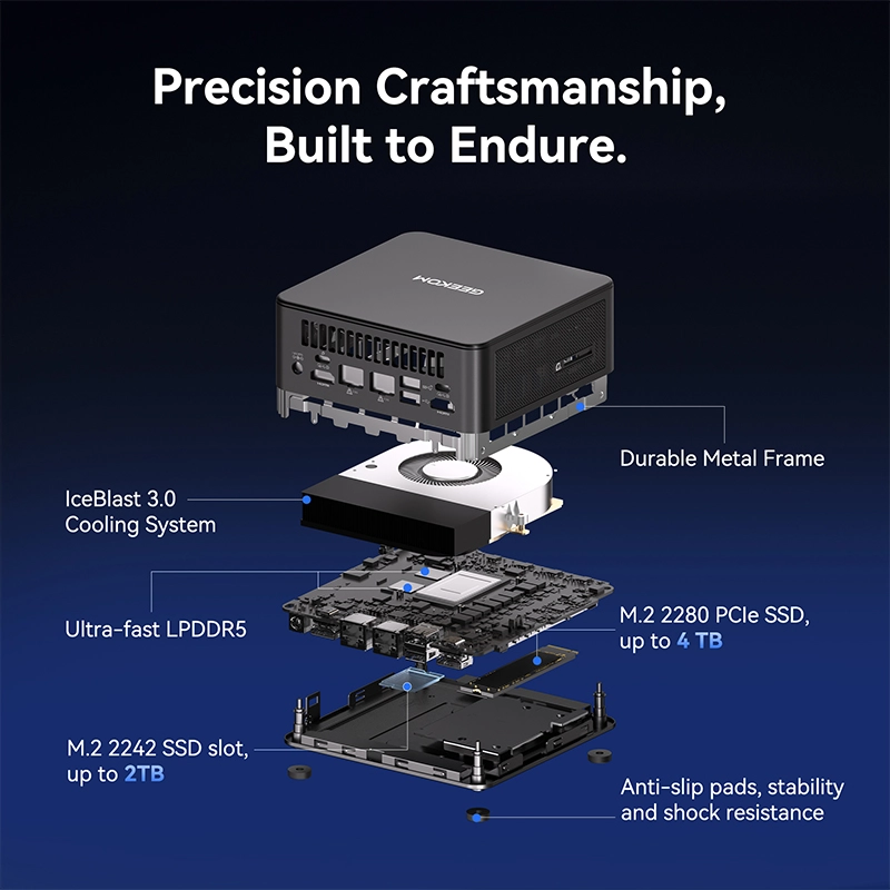 GEEKOM IT13 Max AI Mini PC | Intel Core Ultra 9 | 64GB DDR5 & 8K