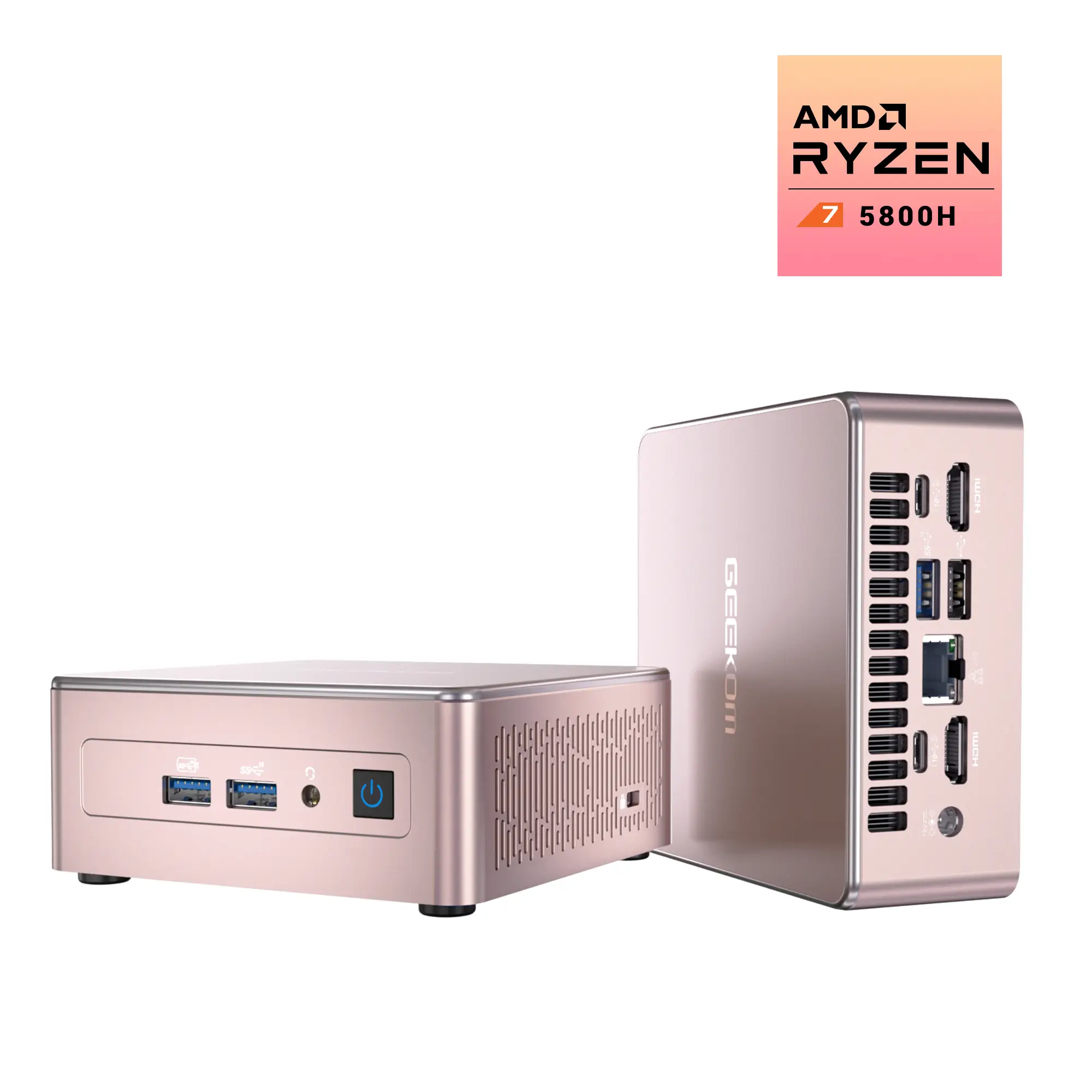  GEEKOM A5 Mini PC, AMD Ryzen 7 5800H(8C/16T, up to 4.4