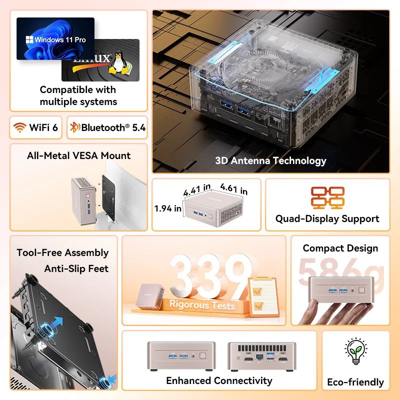 GEEKOM A5 Mini PC: High-Speed Computing with AMD Ryzen™ 7
