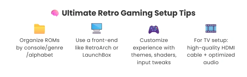 retro gaming setup