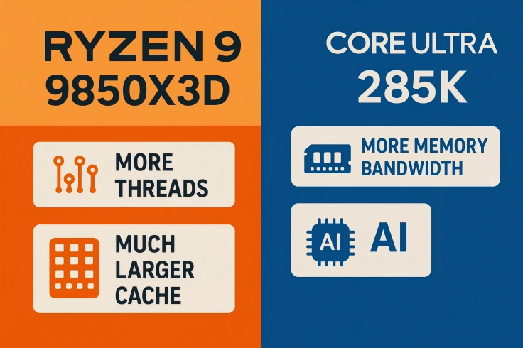 9950x3d excels in more threads
