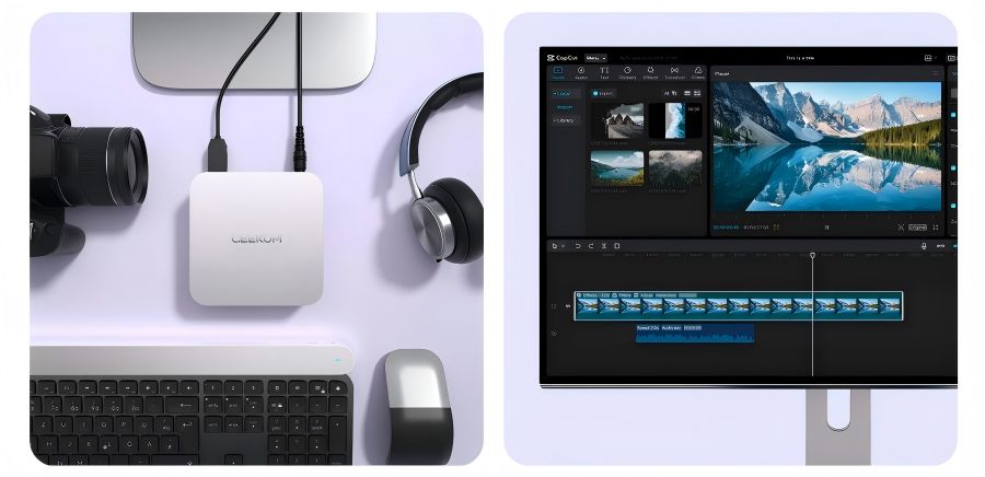 windows mini pc for video editing geekom a6 