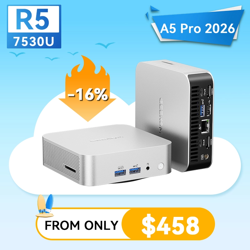 GEEKOM AX8 Max Mini PC | Ryzen 7 Power & 8K Pro Performance